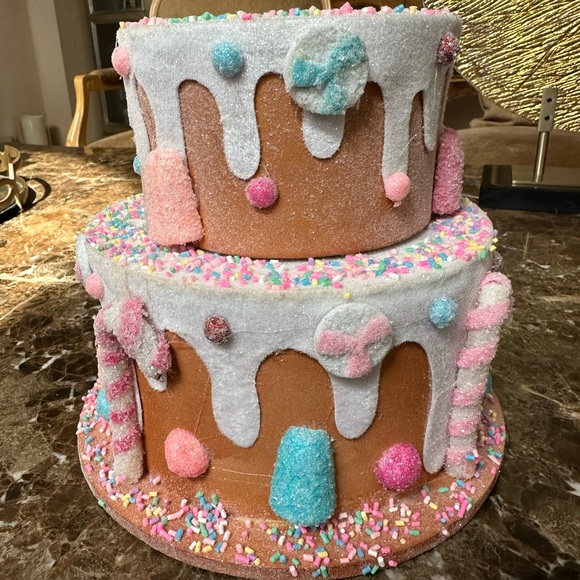 9” 2- Tier Christmas Candy Cake Decoration. - Picture 1 of 4